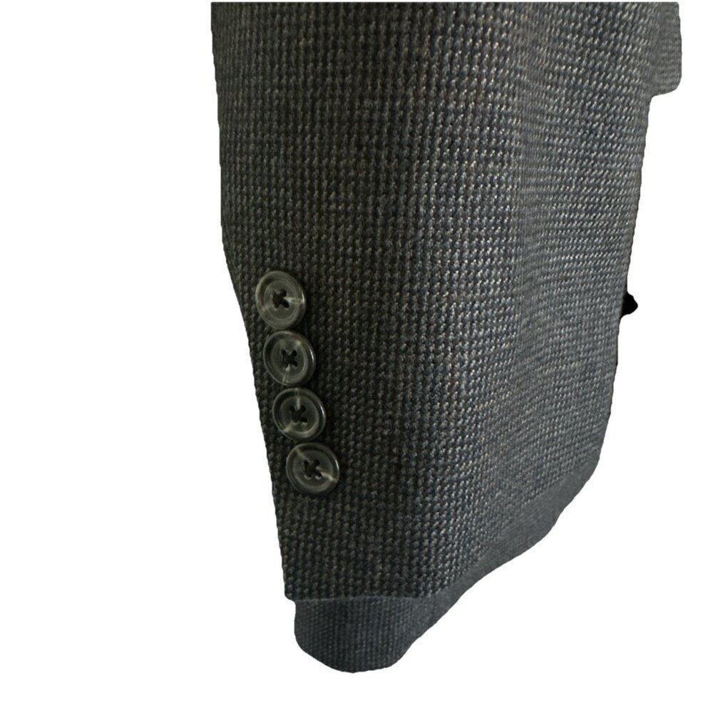 Ralph Lauren Men's Wool Tweed Sport Coat Jacket Sz 44L Herringbone Gray Blazer - Picture 7 of 11